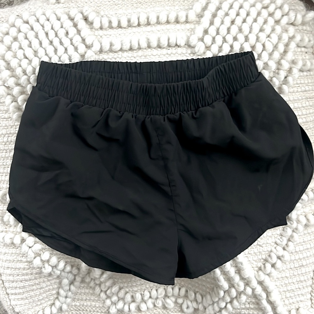 Black athletic running shorts!